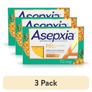 3 Asepxia Exfoliating Bar Soaps with Pineapple Enzyme for Oily Acne Blemish Skin